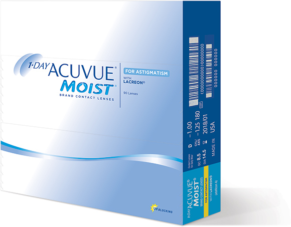 Image of 1 Day Acuvue Moist For Astigmatism 90 Pack